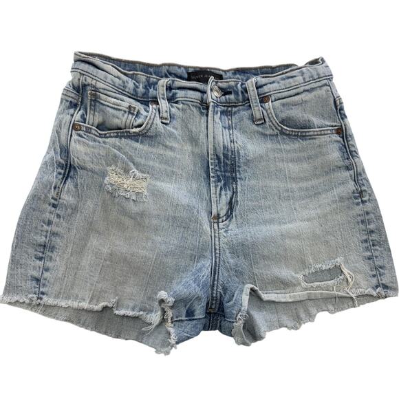 Silver Jeans Co. Denim Shorts Womens 28 Light Wash Highly Desirable Distressed - Picture 1 of 9